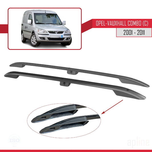 Compatibile con Opel Combo C 2001-2011 (Passo Corto L1/H1) Barre sul Tetto Portapacchi sul Tetto (Modello Adesivo) Nero