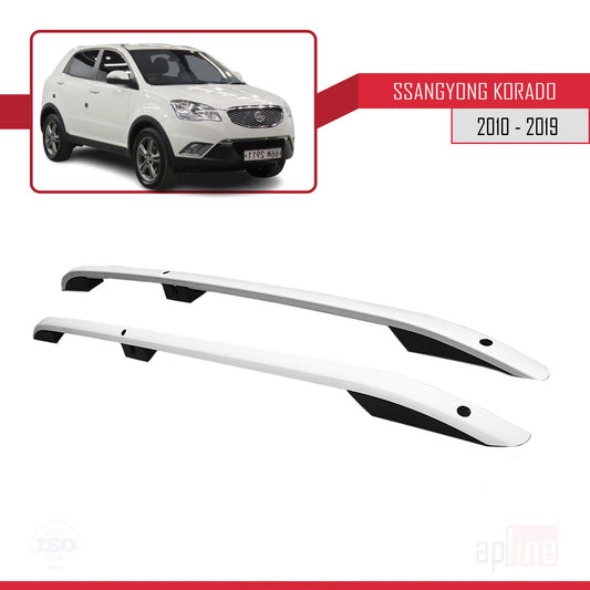 Compatibile con Ssangyong Korando 3 (C200) 2010-2019 (Passo Corto L1/H1) Barre sul Tetto Portapacchi sul Tetto (Modello Adesivo) Grigo