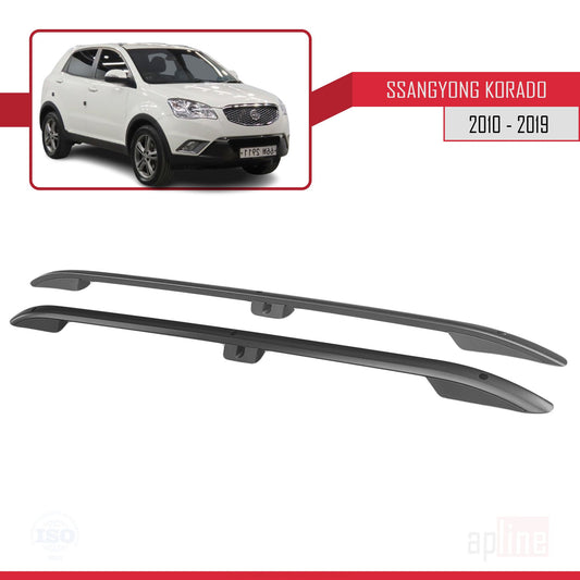 Compatibile con Ssangyong Korando 3 (C200) 2010-2019 (Passo Corto L1/H1) Barre sul Tetto Portapacchi sul Tetto (Modello Adesivo) Nero