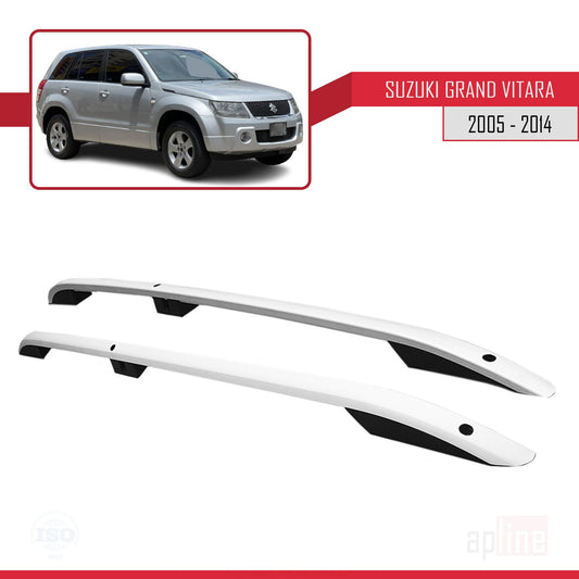 Compatibile con Suzuki Grand Vitara 2 (JT) (5 Door) 2005-2014 (Passo Corto L1/H1) Barre sul Tetto Portapacchi sul Tetto Grigo
