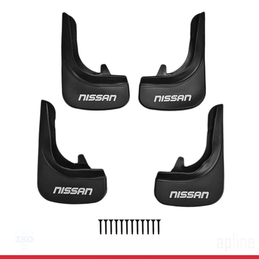 Compatibile con Nissan Parafanghi Anteriori e Posteriori Set del Veicolo 4 Pezzi Nero