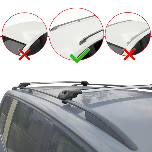 Compatibile con Seat Arona (KJ7) 2017-2025 ACE-1 Barre Tetto Portapacchi Auto Barre Portatutto Grigo Alluminio 2 Barre