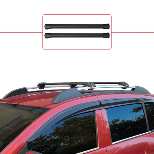 Compatibile con Dacia Sandero Stepway 2 2012-2020 ACE-1 Barre Tetto Portapacchi Auto Barre Portatutto Nero Alluminio 2 Barre