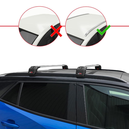 Compatibile con Peugeot 2008 II (P24) 2020-2025 ACE-2 Barre Tetto Portapacchi Auto Barre Portatutto Grigo Alluminio 2 Barre