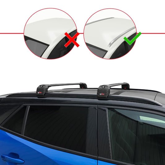 Compatibile con Peugeot 2008 II (P24) 2020-2025 ACE-2 Barre Tetto Portapacchi Auto Barre Portatutto Nero Alluminio 2 Barre