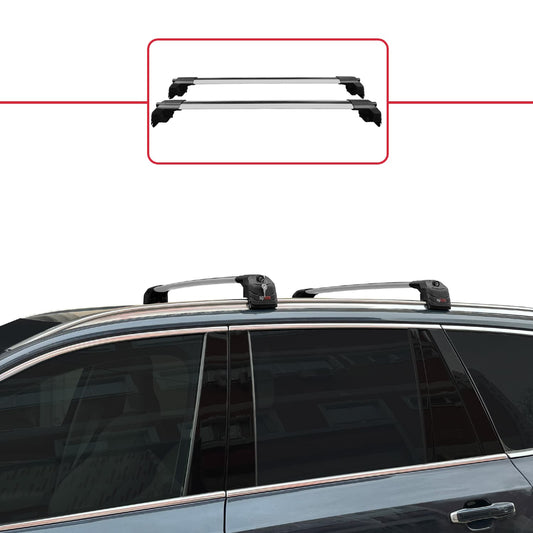 Compatibile con Volvo XC90 II 2015-2025 ACE-2 Barre Tetto Portapacchi Auto Barre Portatutto Grigo Alluminio 2 Barre