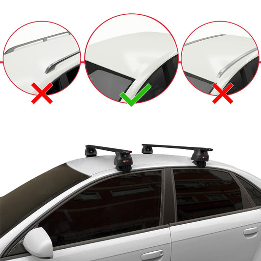 Compatibile con A4 (B6) 2001-2004 ACE-4 Barre Tetto Portapacchi Auto Barre Portatutto Nero Alluminio 2 Barre