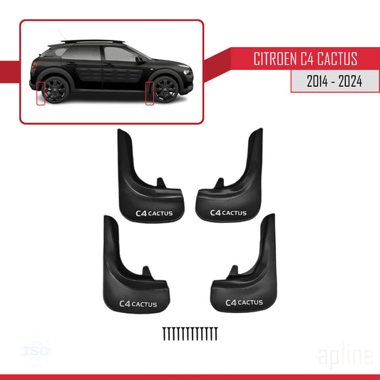 Compatibile con Citroen C4 Cactus 2014-2021 Parafanghi Anteriori e Posteriori Set del Veicolo 4 Pezzi Nero