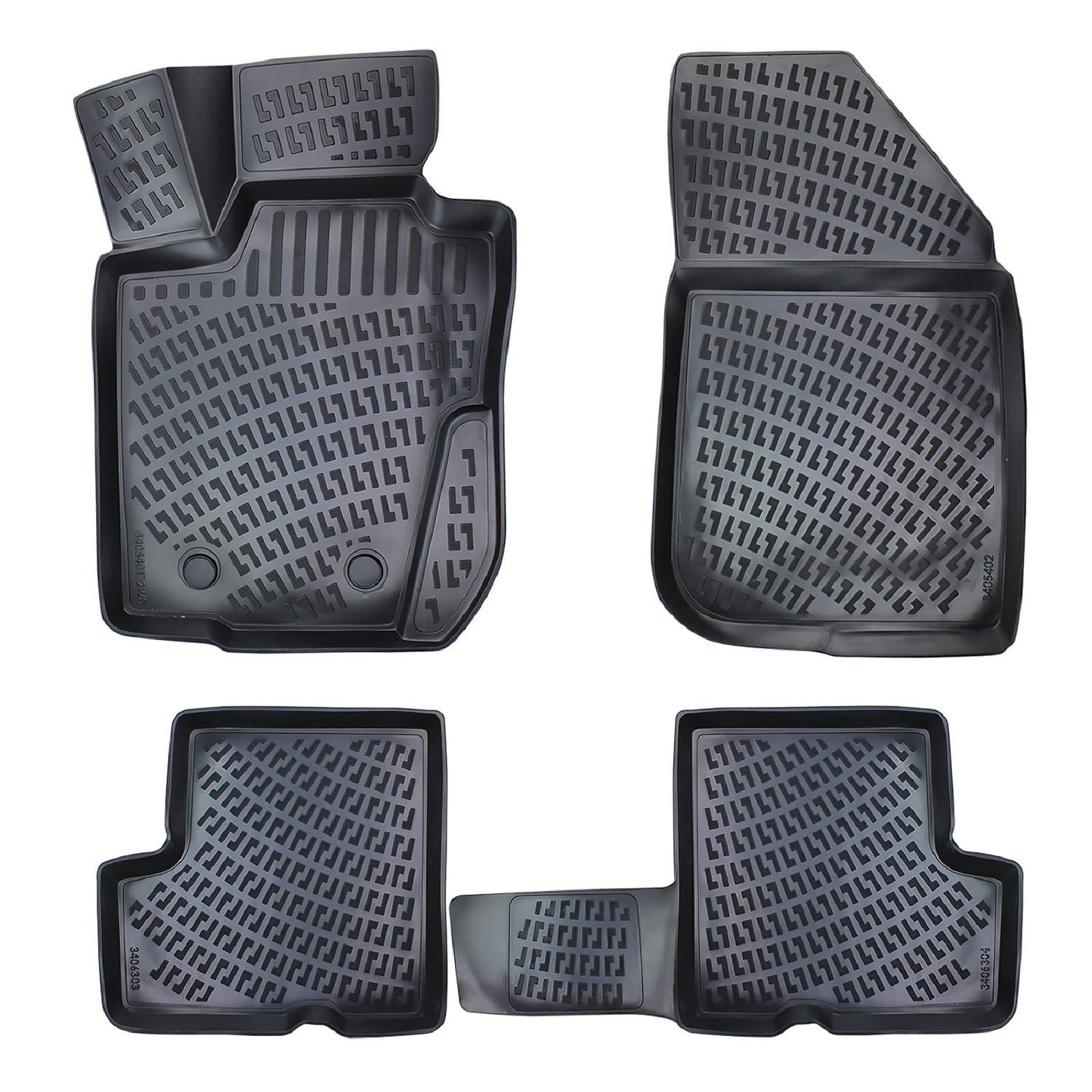 Compatible avec Dacia Duster 2 (HM) (4X2) 2018-2024 4D Tapis de Voiture Noir