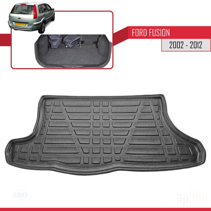 Compatibile con Ford Fusion 2002-2012 Tappetino flessibile per bagagliaio, nero