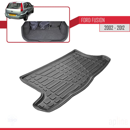 Compatibile con Ford Fusion 2002-2012 Tappetino flessibile per bagagliaio, nero