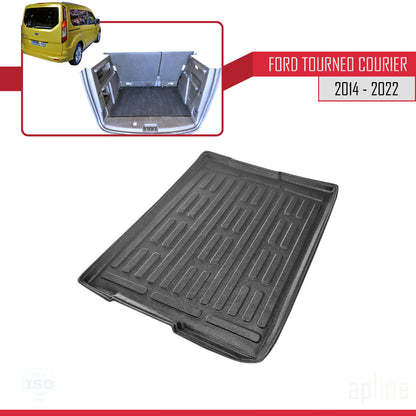 Compatibile con Ford Tourneo Courier 2014-2022 Tappetino flessibile per bagagliaio, piano di carico, nero