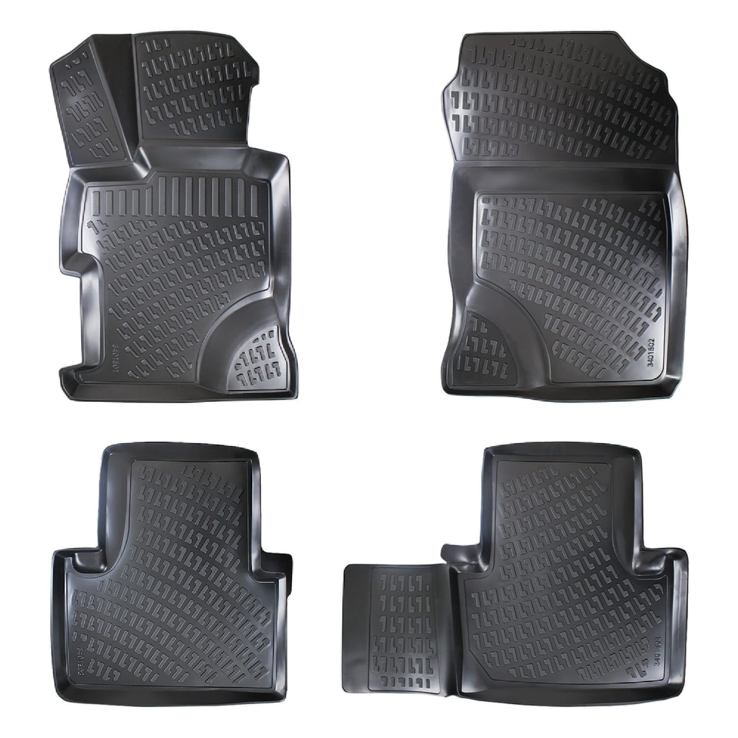 Tappetini auto neri compatibili con Honda Civic 9 (FB) Sedan 2012-2015 4D