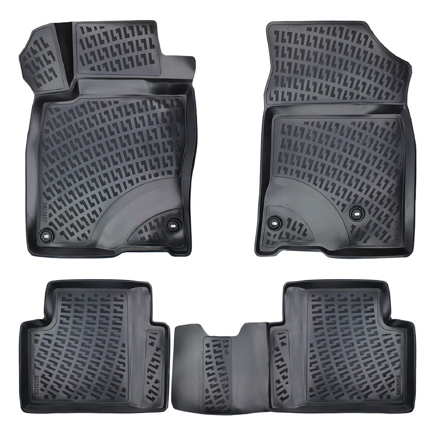 Tappetini auto neri compatibili con Honda Civic 10 (FC) Sedan 2016-2021 4D