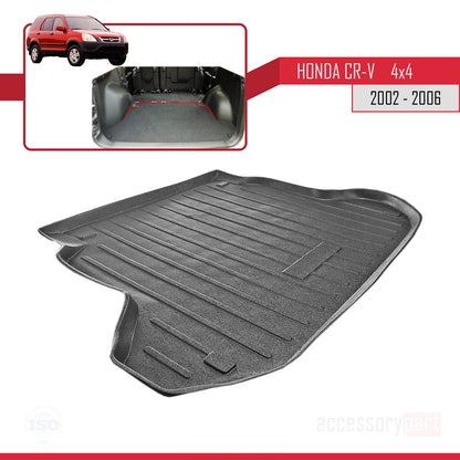 Compatibile con Honda CR-V 2 2002-2006 Tappetino flessibile per bagagliaio, nero