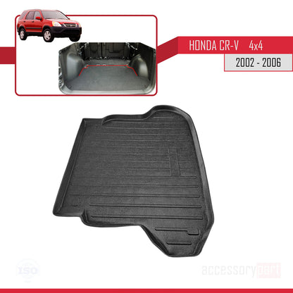 Compatibile con Honda CR-V 2 2002-2006 Tappetino flessibile per bagagliaio, nero