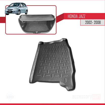 Compatibile con Honda Jazz (GD) 2002-2008 Tappetino flessibile per bagagliaio, nero