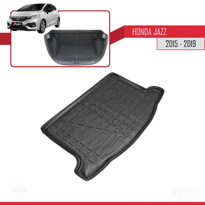 Compatibile con Honda Jazz 3 (GK) 2015-2019 Tappetino flessibile per bagagliaio, nero