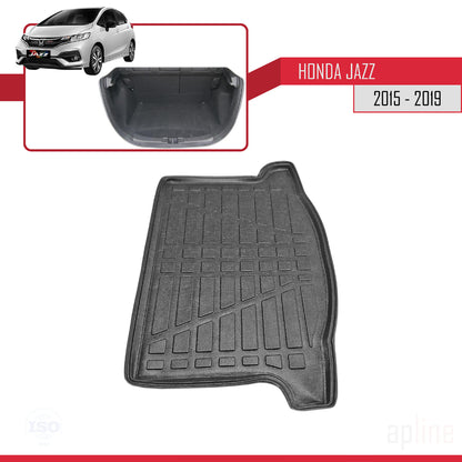 Compatibile con Honda Jazz 3 (GK) 2015-2019 Tappetino flessibile per bagagliaio, nero
