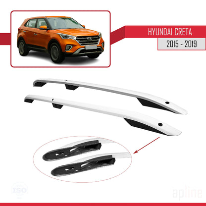 Compatibile con Hyundai Creta 2015-2019 (Passo Corto L1/H1) Barre sul Tetto Portapacchi sul Tetto (Modello Adesivo) Grigo