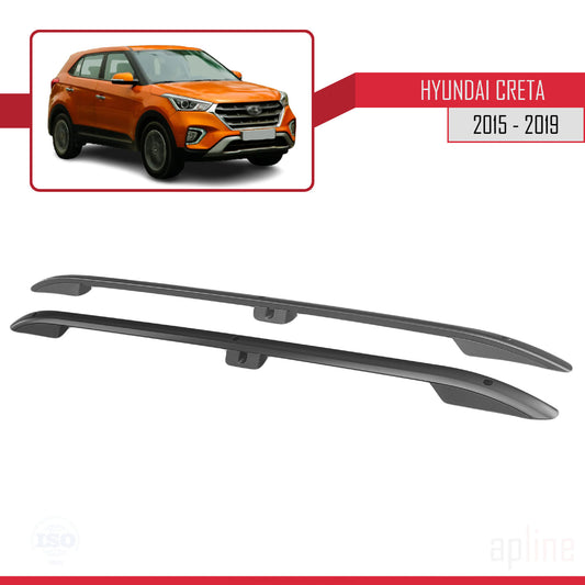 Compatibile con Hyundai Creta 2015-2019 (passo corto L1/H1) Barre portatutto (modello adesivo) Nero
