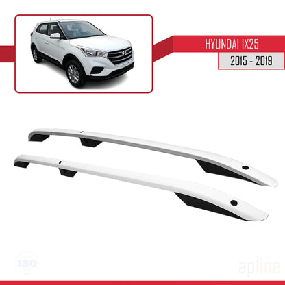 Compatibile con Hyundai ix25 2015-2019 (passo corto L1/H1) Barre portatutto (modello adesivo) Grigio