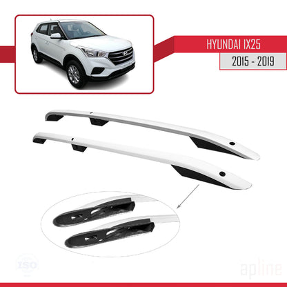 Compatibile con Hyundai ix25 2015-2019 (passo corto L1/H1) Barre portatutto (modello adesivo) Grigio