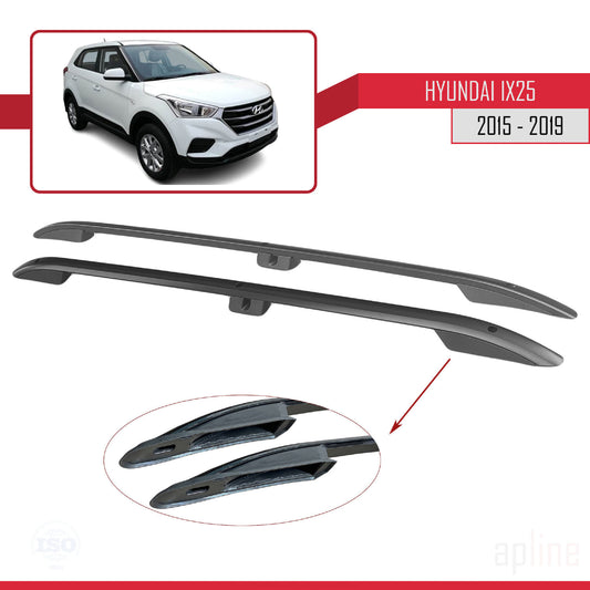 Compatibile con Hyundai ix25 2015-2019 (Passo Corto L1/H1) Barre sul Tetto Portapacchi sul Tetto (Modello Adesivo) Nero