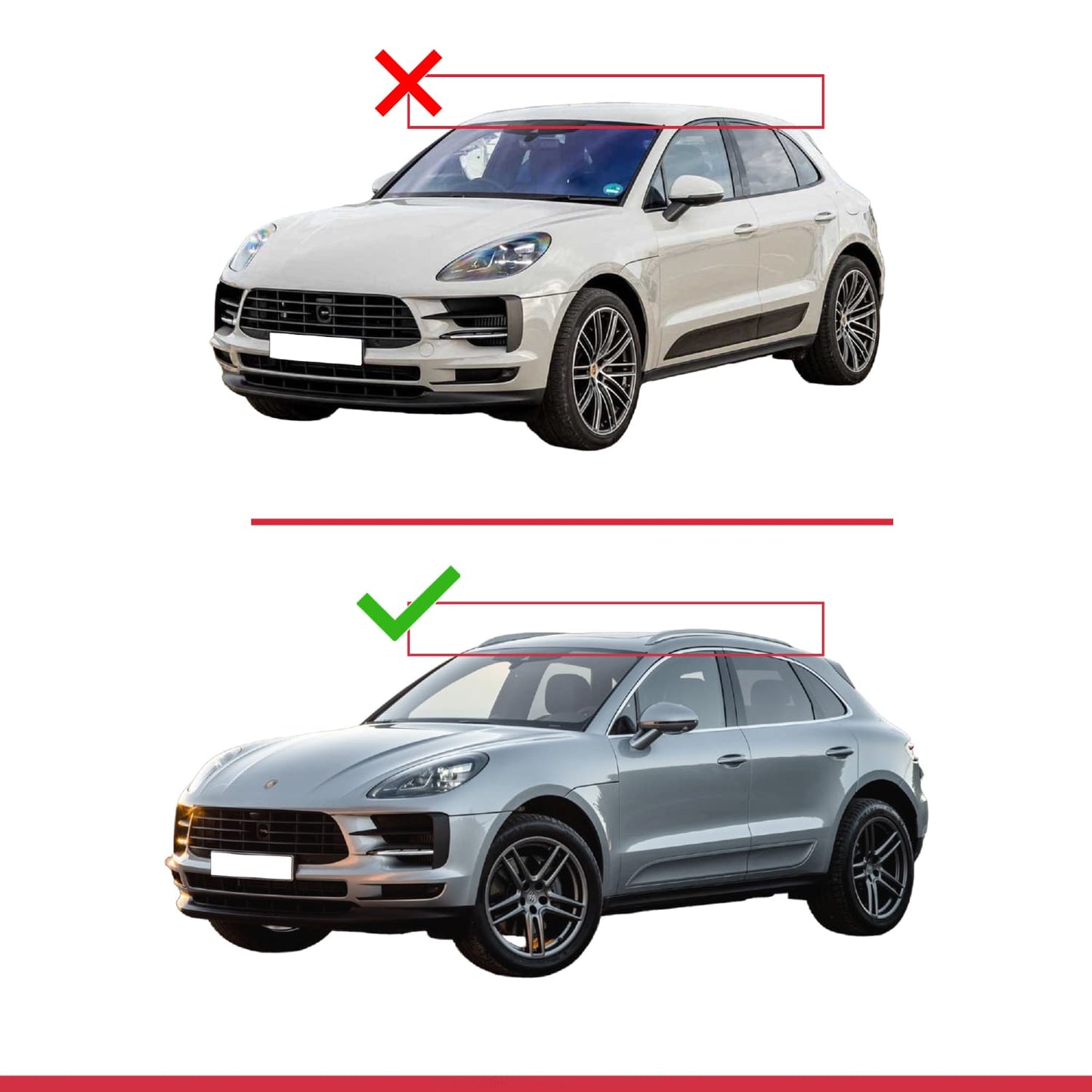 Compatibile con Porsche Macan (95B) 2014-2024 ACE-2 Barre Tetto Portapacchi Auto Barre Portatutto Nero Alluminio 2 Barre
