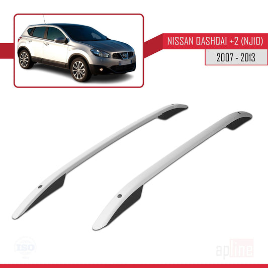 Compatibile con Nissan Qashqai +2 (NJ10) 2008-2013 (Passo Corto L1/H1) Barre sul Tetto Portapacchi sul Tetto (Modello Adesivo) Grigo