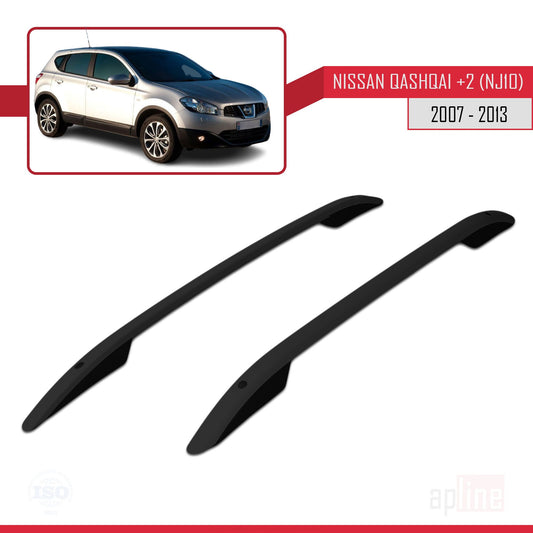 Compatibile con Nissan Qashqai +2 (NJ10) 2008-2013 (Passo Corto L1/H1) Barre sul Tetto Portapacchi sul Tetto (Modello Adesivo) Nero