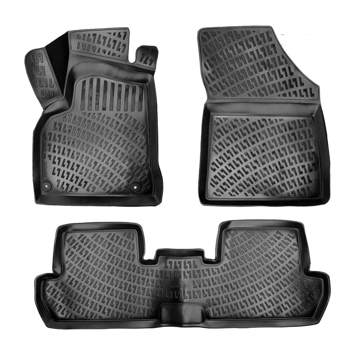 Compatible avec Peugeot 3008 (T84) 2008-2015 4D Tapis de Voiture Noir