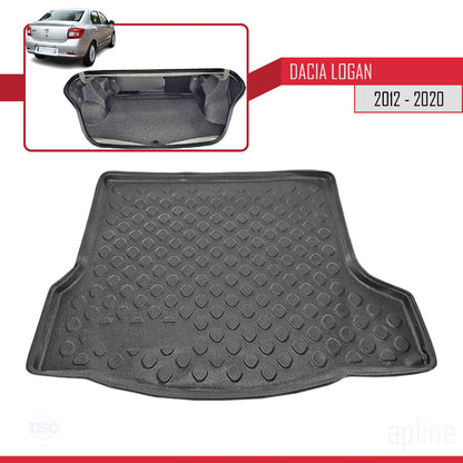 Tapis de Coffre pour Dacia Logan 2013-2020 Flexible NOIR