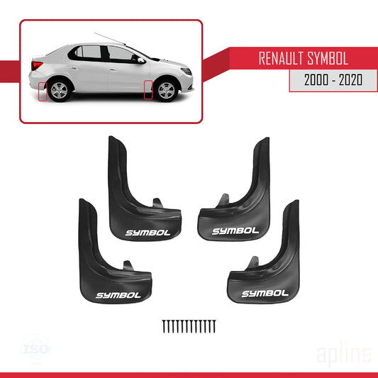 Compatibile con Renault Symbol 1999-2021 Parafanghi Anteriori e Posteriori Set del Veicolo 4 Pezzi Nero