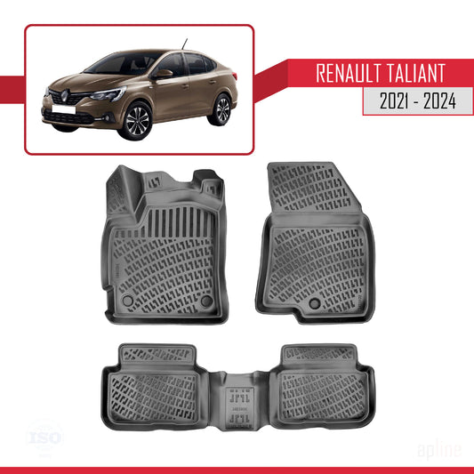 Compatibile con Renault Taliant 3 2021-2024 4D Tappeti in Gomma Nero