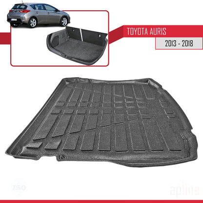 Compatible avec Toyota Auris 2 (E180) 2013-2018 Flexible Tapis de Coffre Plancher de Chargement Noir