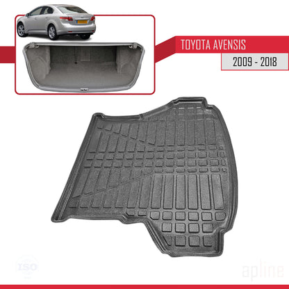 Compatible avec Toyota Avensis 2009-2018 Flexible Tapis de Coffre Plancher de Chargement Noir