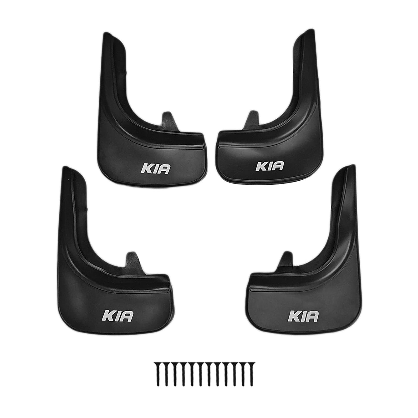 Compatible avec Kia Jeu de Bavettes Garde-boue Avant et Arrière de Voiture 4 Pcs Noir