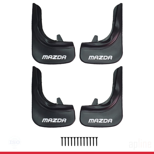 Compatibile con Mazda Parafanghi Anteriori e Posteriori Set del Veicolo 4 Pezzi Nero