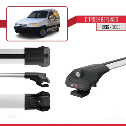 Compatibile con Citroen Berlingo (M49) Pre-Facelift 1996-2003 ACE-1 Barre portatutto per auto Portapacchi in alluminio grigio 2 barre