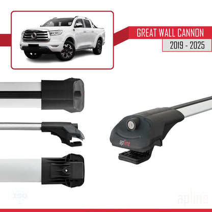 Compatibile con Great Wall Cannon 2019-2025 ACE-1 Barre portatutto per auto Portapacchi in alluminio grigio 3 barre