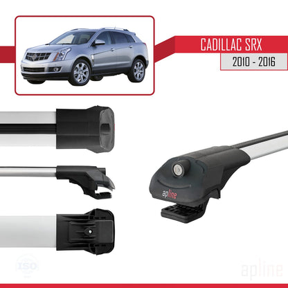Compatibile con Cadillac SRX 2010-2016 ACE-1 Barre portatutto per auto Portapacchi in alluminio grigio 2 barre