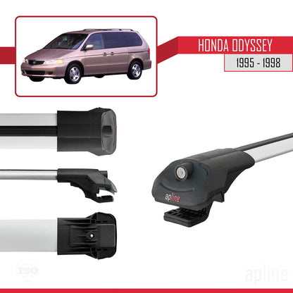 Compatibile con Honda Odyssey 1995-1998 ACE-1 Barre portatutto per auto Portapacchi in alluminio grigio 2 barre