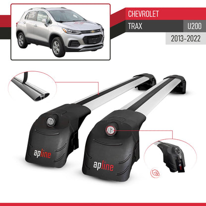 Compatibile con Chevrolet Trax (U200) 2013-2022 ACE-2 Barre Tetto Portapacchi Auto Barre Portatutto Grigo Alluminio 2 Barre
