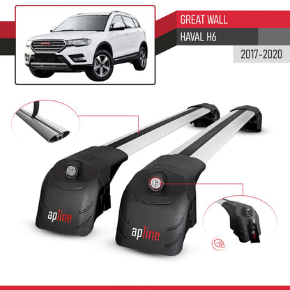 Compatibile con Great Wall Haval H6 Pre-Facelift 2017-2020 ACE-2 Barre Tetto Portapacchi Auto Barre Portatutto Grigo Alluminio 2 Barre