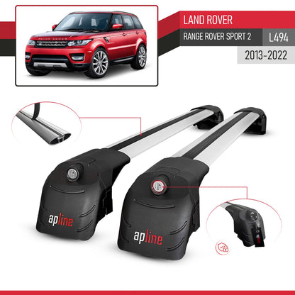 Compatible with Land Rover Range Rover Sport 2 (L494) 2014-2022 ACE-2 Car Roof Rack Cross Bar Grey Aluminium 2 Bars