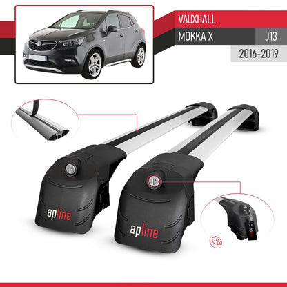 Compatibile con Vauxhall Mokka X (J13) 2016-2019 ACE-2 Barre Tetto Portapacchi Auto Barre Portatutto Grigo Alluminio 2 Barre