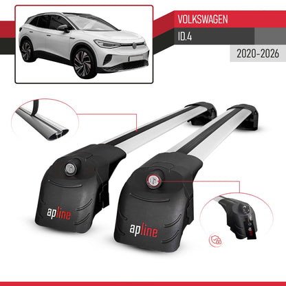 Compatibile con Volkswagen ID.4 2020-2025 ACE-2 Barre Tetto Portapacchi Auto Barre Portatutto Grigo Alluminio 2 Barre
