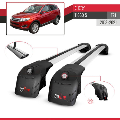 Compatibile con Chery Tiggo 5 (T21) 2013-2021 ACE-2 Barre Tetto Portapacchi Auto Barre Portatutto Grigo Alluminio 2 Barre