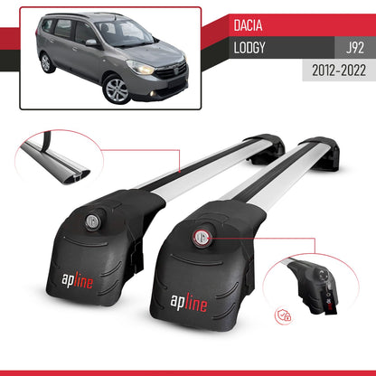Compatibile con Dacia Lodgy (J92) 2012-2022 ACE-2 Barre Tetto Portapacchi Auto Barre Portatutto Grigo Alluminio 2 Barre